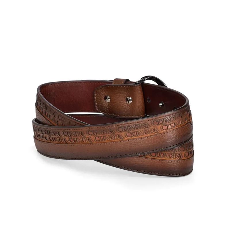 Cuadra Men Honey Engraved Belt