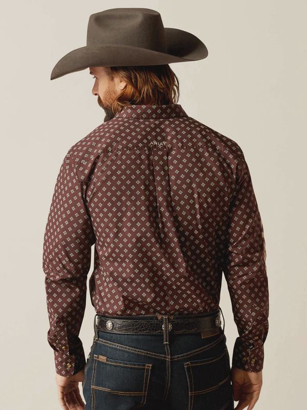 Ariat Tim  Koen  Fitted Shirt Brown