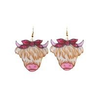 M &amp; F SILVER STRIKE D460017897 EARINGS COW PINK GIRLS