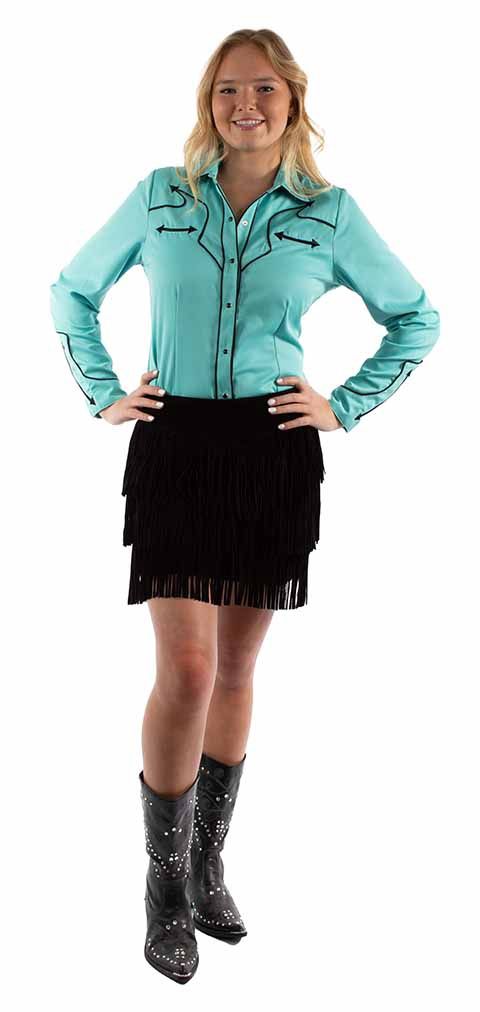SCULLY BLACK FRINGE SKIRT