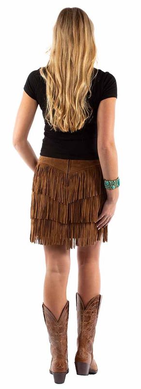 Scully Cinnamon Fringe Skirt