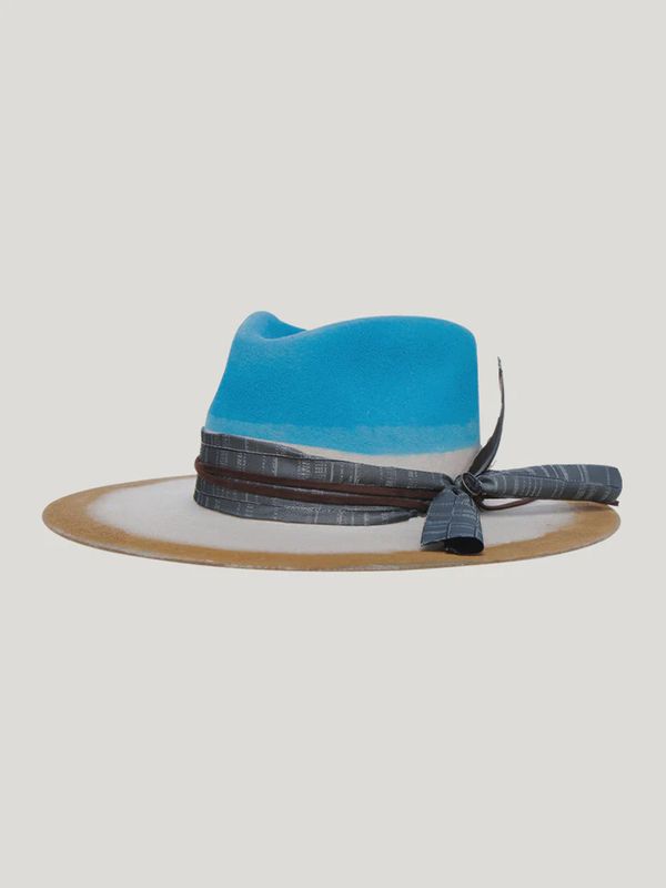 Corral LF03111234 Leather Hatband and Duo Colored Feather Collection Hat
