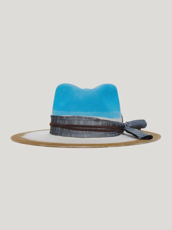 Corral LF03111234 Leather Hatband and Duo Colored Feather Collection Hat