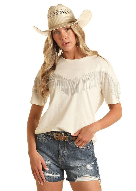 Rock  &amp; Roll  BW21T03631 Natural  Chain  Fringe  TTE
