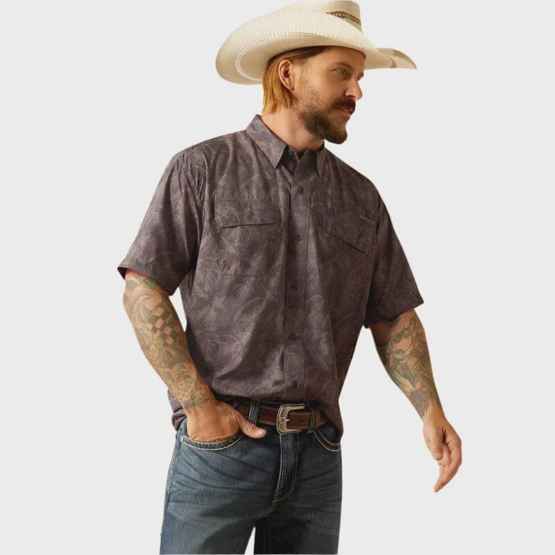 Ariat  10055120 Outbound SS Shirt  Nine  Iron