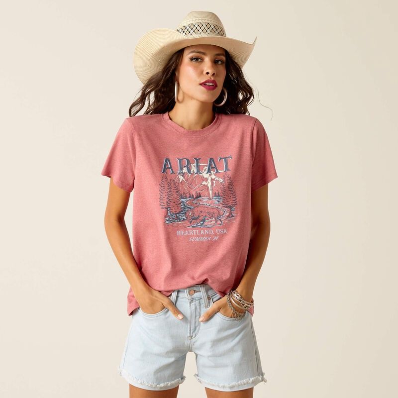 Ariat  Souvenir SS T-Shirt  Garnet  Heather