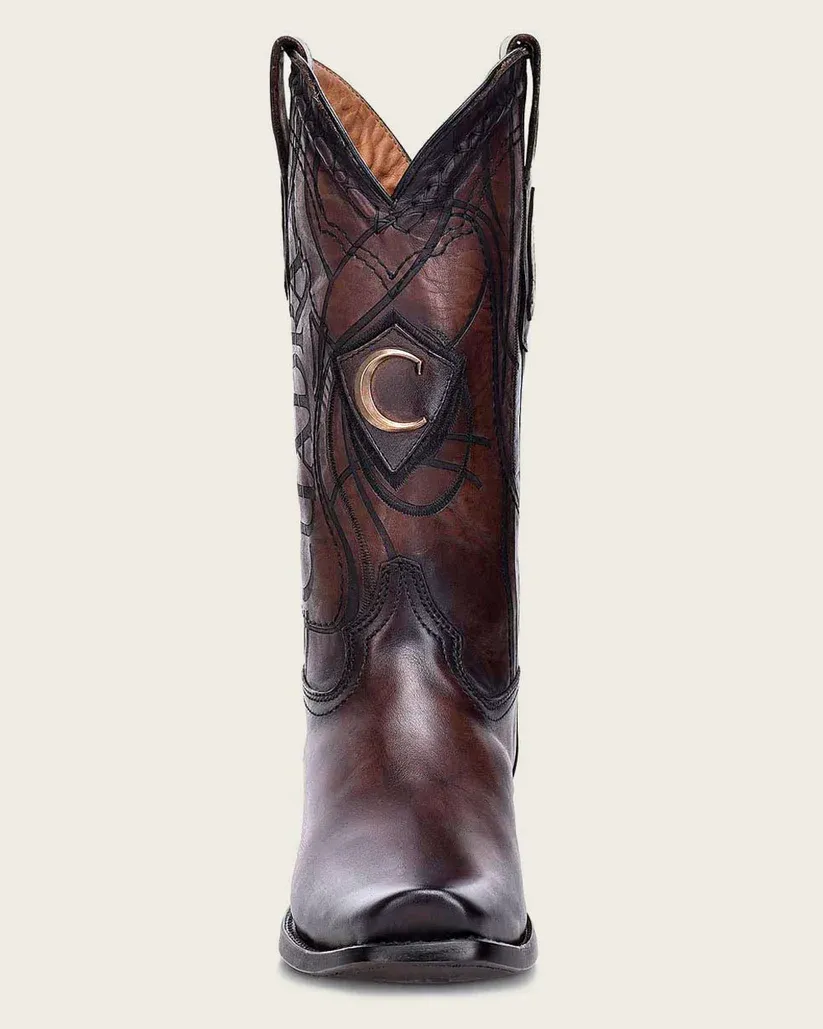 Cuadra Western Engraved Brown Boot