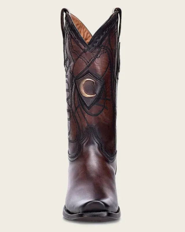 Cuadra Western Engraved Brown Boot