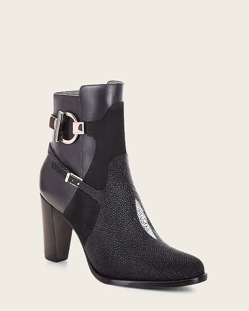 Cuadra  Ankile Stingray Black Bootie