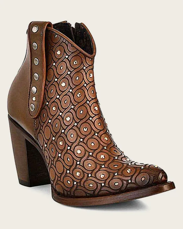 Cuadra CU481 Ankile  Hanwoven  Booties  Brown