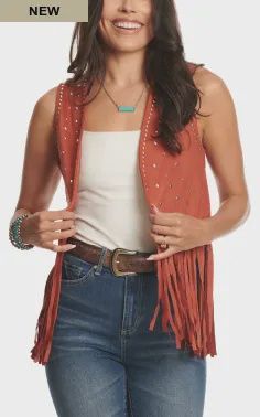 Rock &amp; Roll  BW98C04549 VEST  Women   Rust