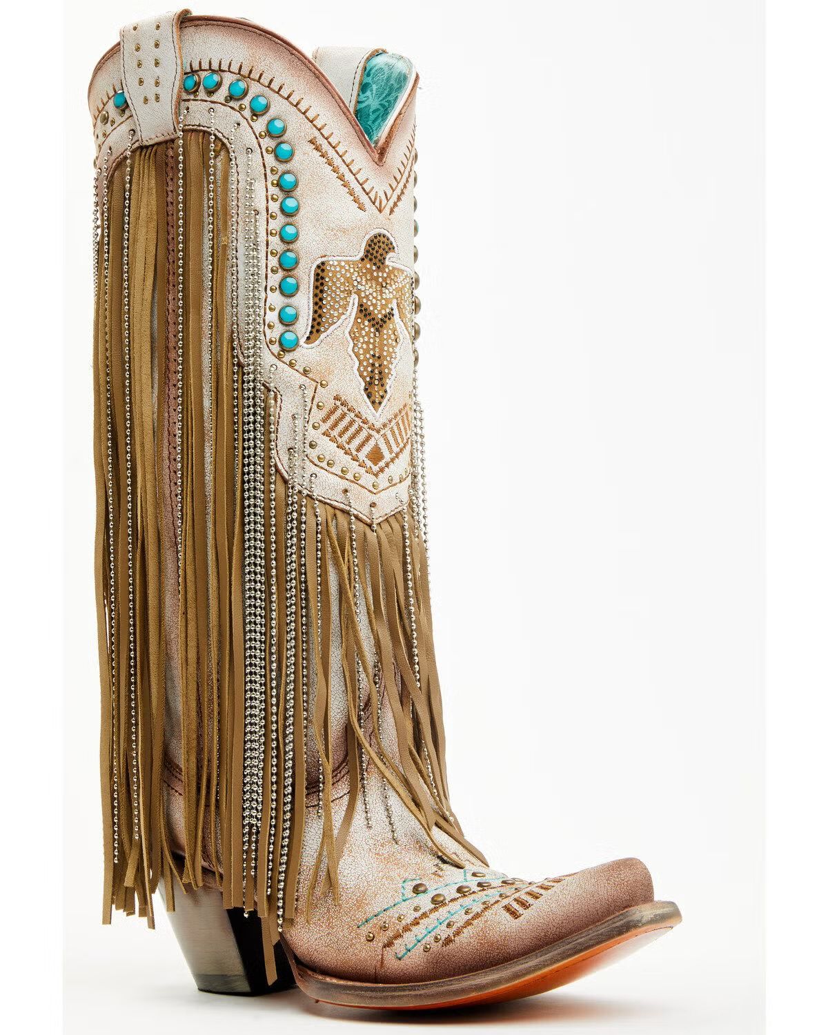 Corral Beige Embroidery &amp; Crystals Eagle
