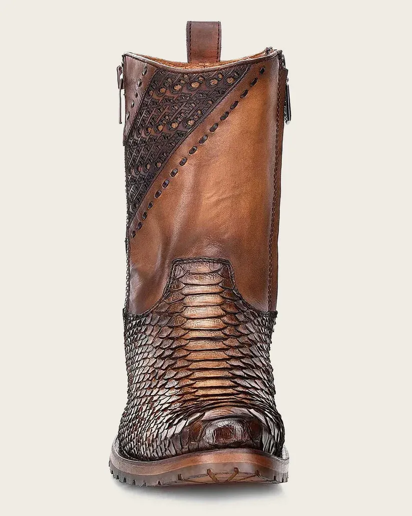 Cuadra Urban Honey Python Exotic Boot