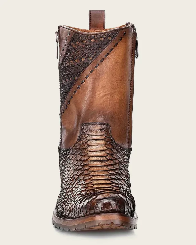 Cuadra Urban Honey Python Exotic Boot