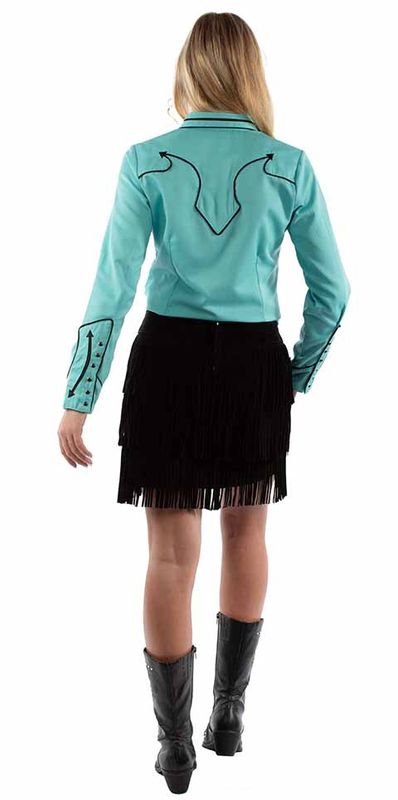 Scully  HC765 Black  Fringe  Skirt