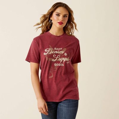Ariat Denim &amp; Supply Sl Tee Cabernet