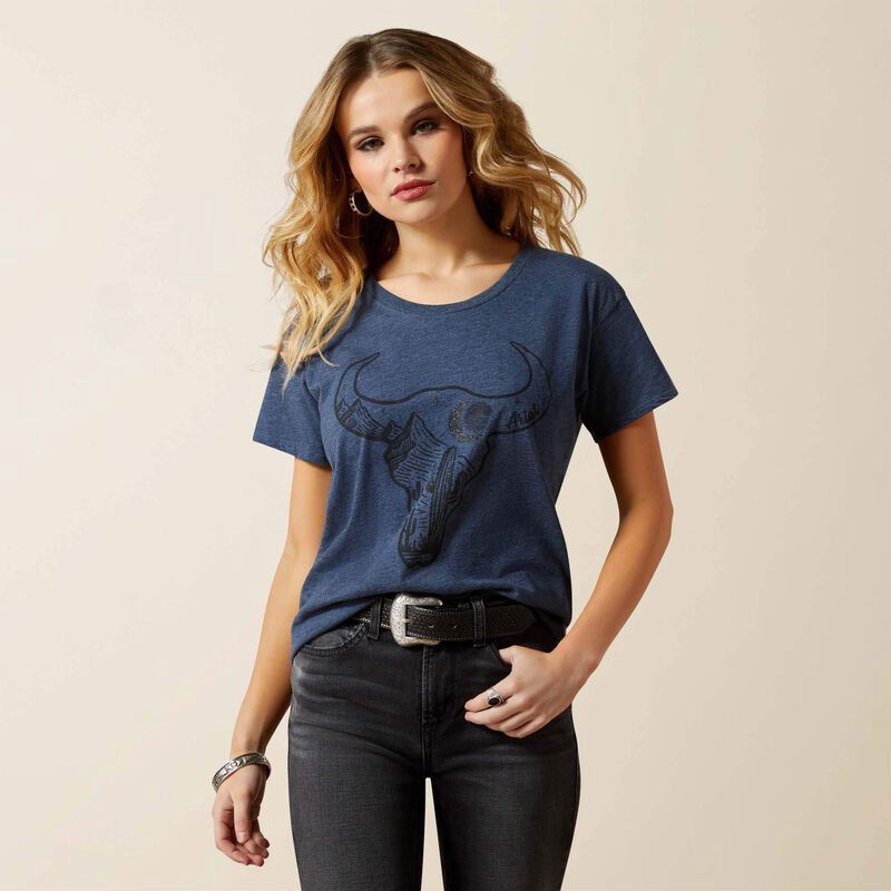 Ariat Bull Night Sky Navy Heather Tee
