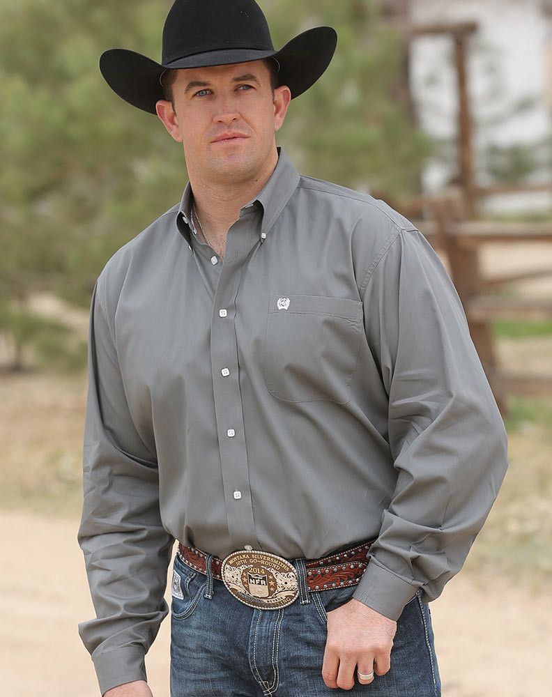 Cinch Shirt  Ls Gray
