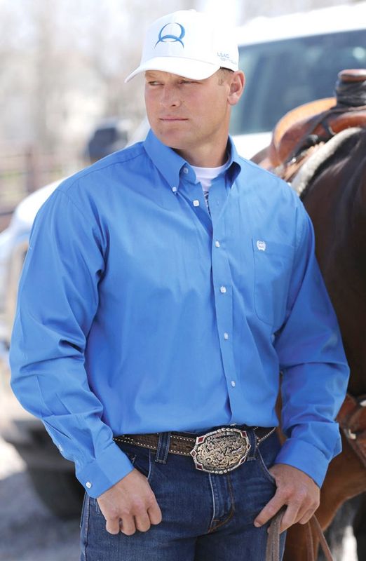 Cinch Shirt Ls Blue
