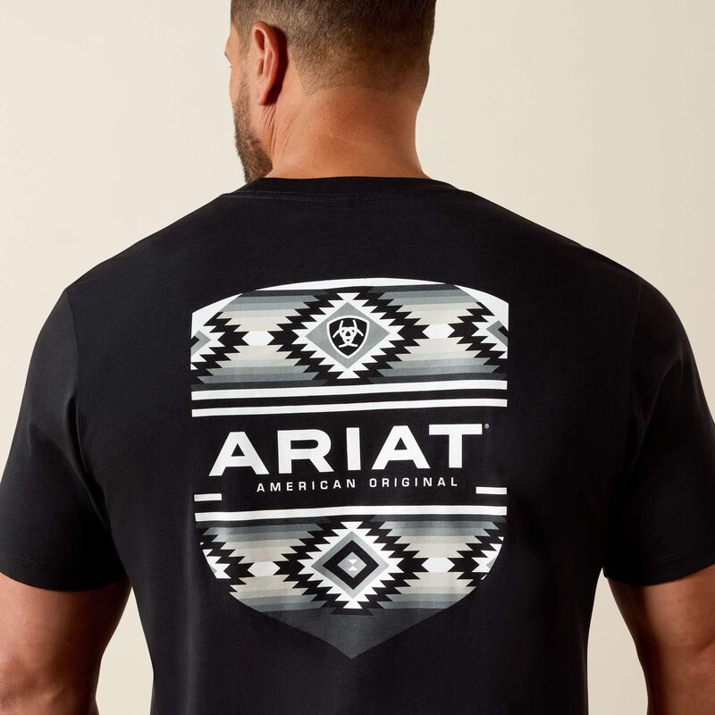 Ariat Canyon Aztec Shield Black Tee