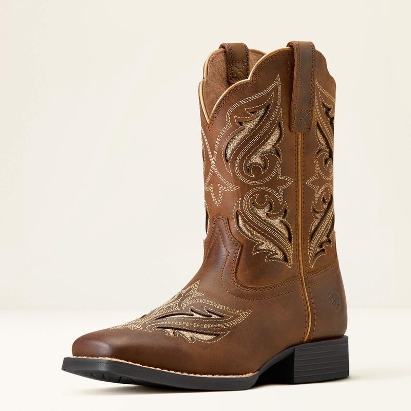 ARIAT 10046884 ROUND UP BLISS  BROWN BOYS BOOT