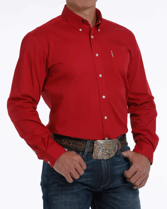 Cinch Solid Red Shirt