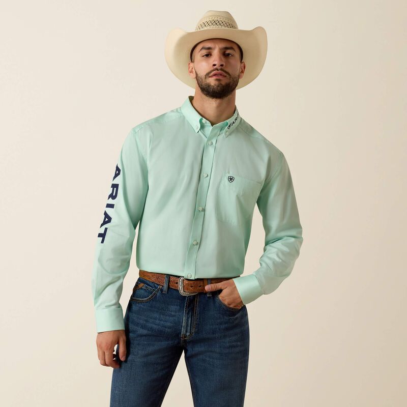 Ariat 10073665 Team Logo Lightweight Twill Ls Shirt