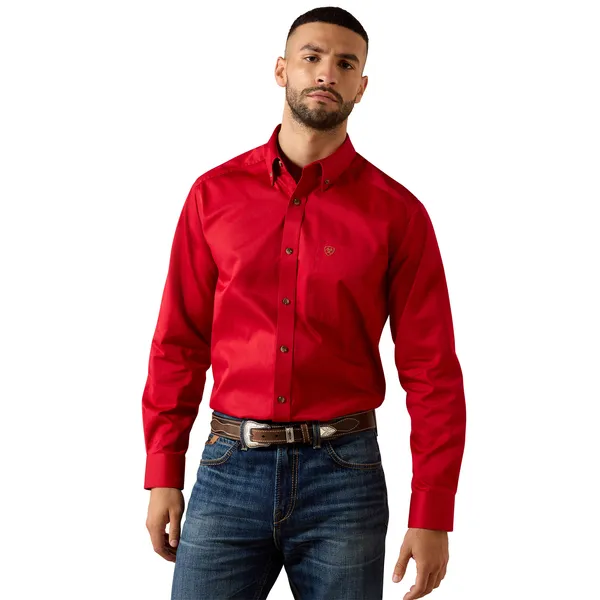 Ariat Twill Scarlet Sage Mens Shirts