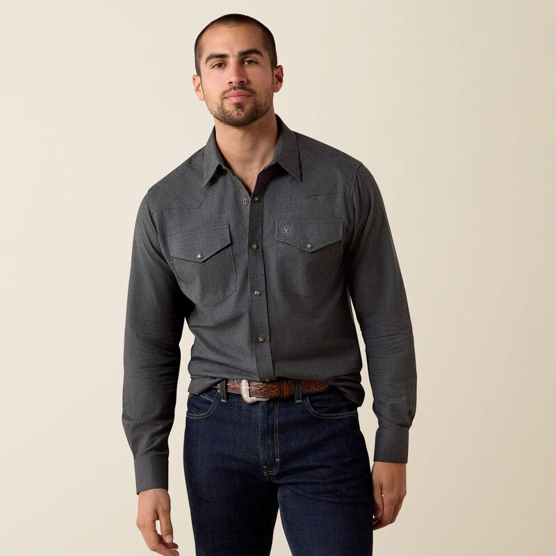 Ariat 10079640 Solid Twill Ftd  Ls Snp shirt