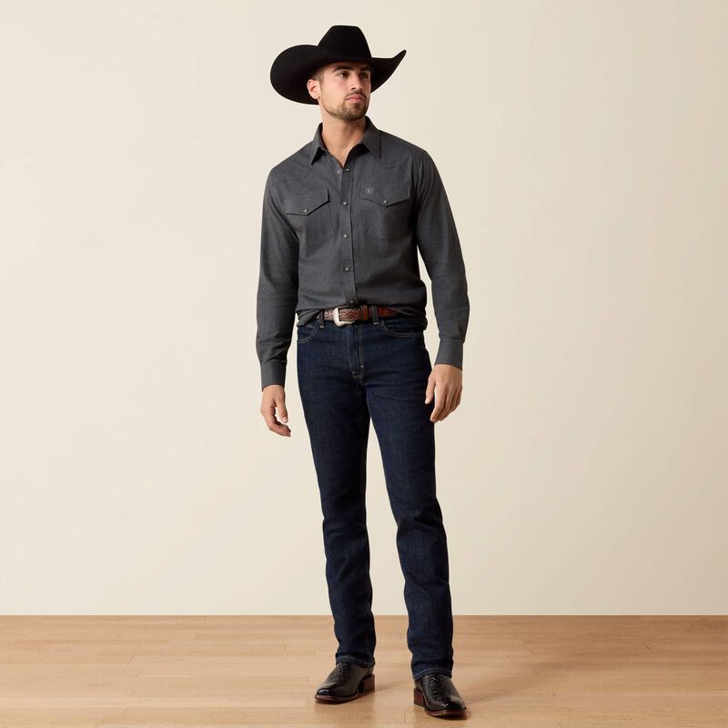 Ariat 10079640 Solid Twill Ftd  Ls Snp shirt