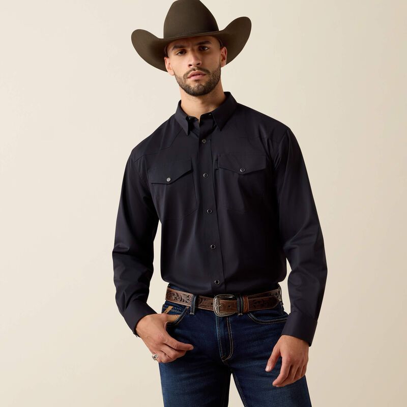Ariat Everithing Fit Snap  Black Shirt