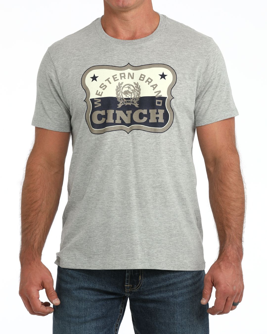 Cinch Western Brand Gray  Tshirt