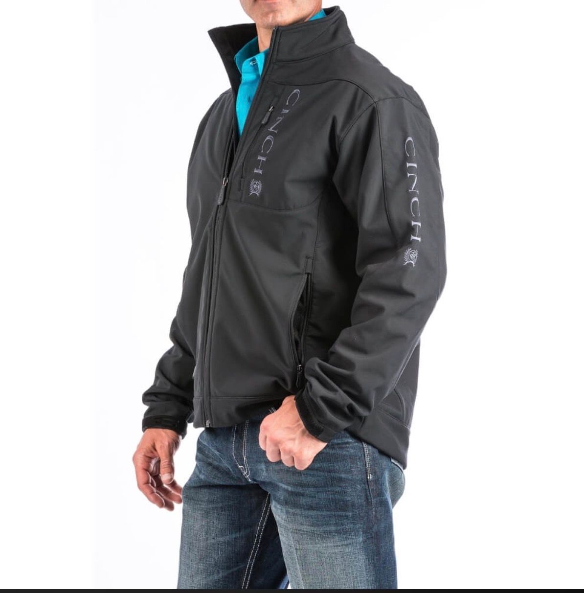 Cinch MWJ1009000 Solid Bonded Black Jacket Mens