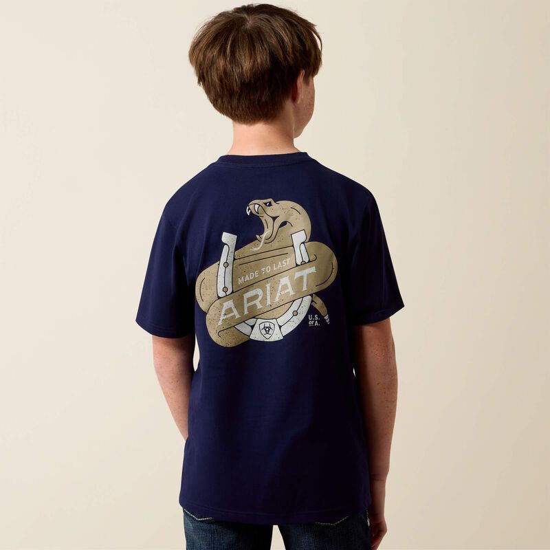 Ariat 10079663 Snake Bite Blue Boys Tshirt