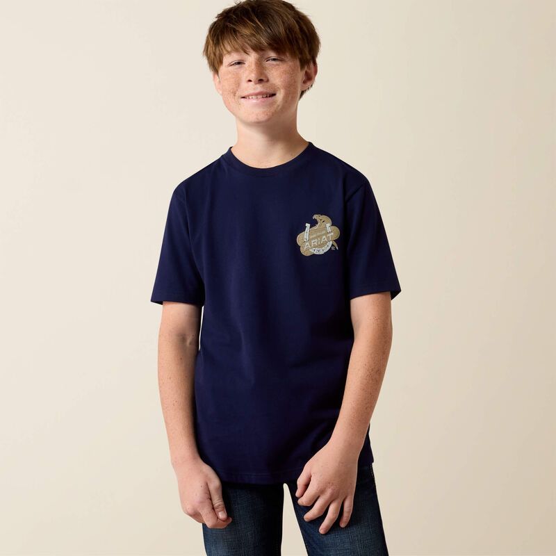 Ariat 10079663 Snake Bite Blue Boys Tshirt