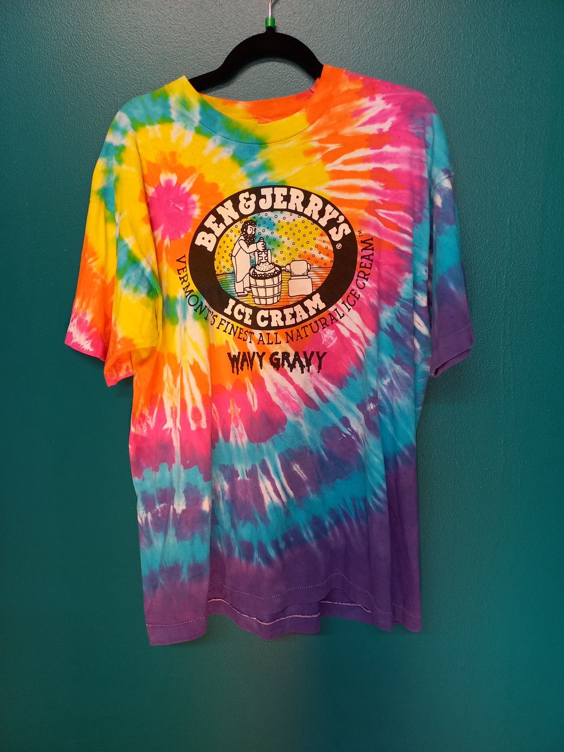 Hanes – Vintage Ben &amp; Jerry&#39;s T-Shirt - Tie-dye - XL