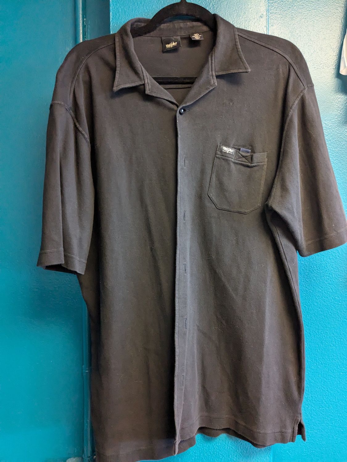 Mossimo - Short Sleeve Button-Up Shirt - Black - XL