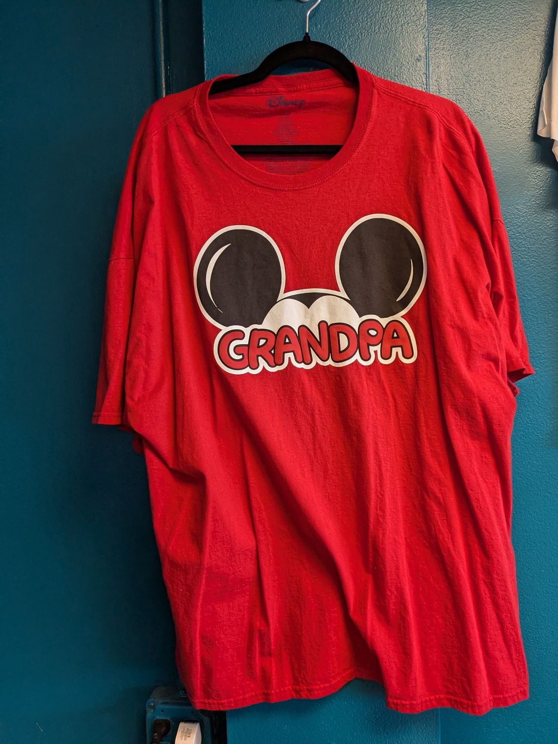 Disney - Tops / “Grandpa” T-Shirt - Red - 3XL