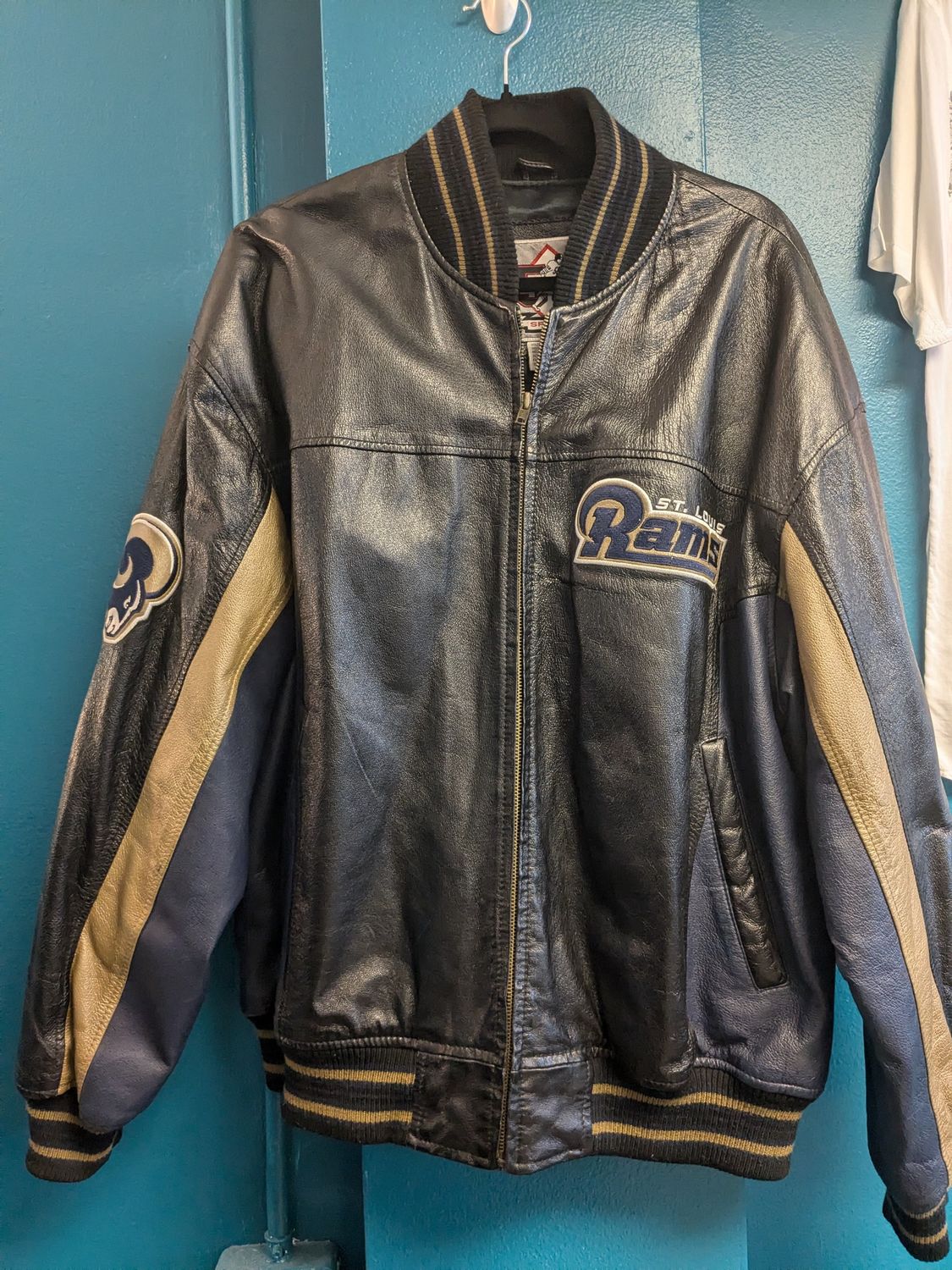 58 Sports - Stl Rams Leather Jacket - Black - XL