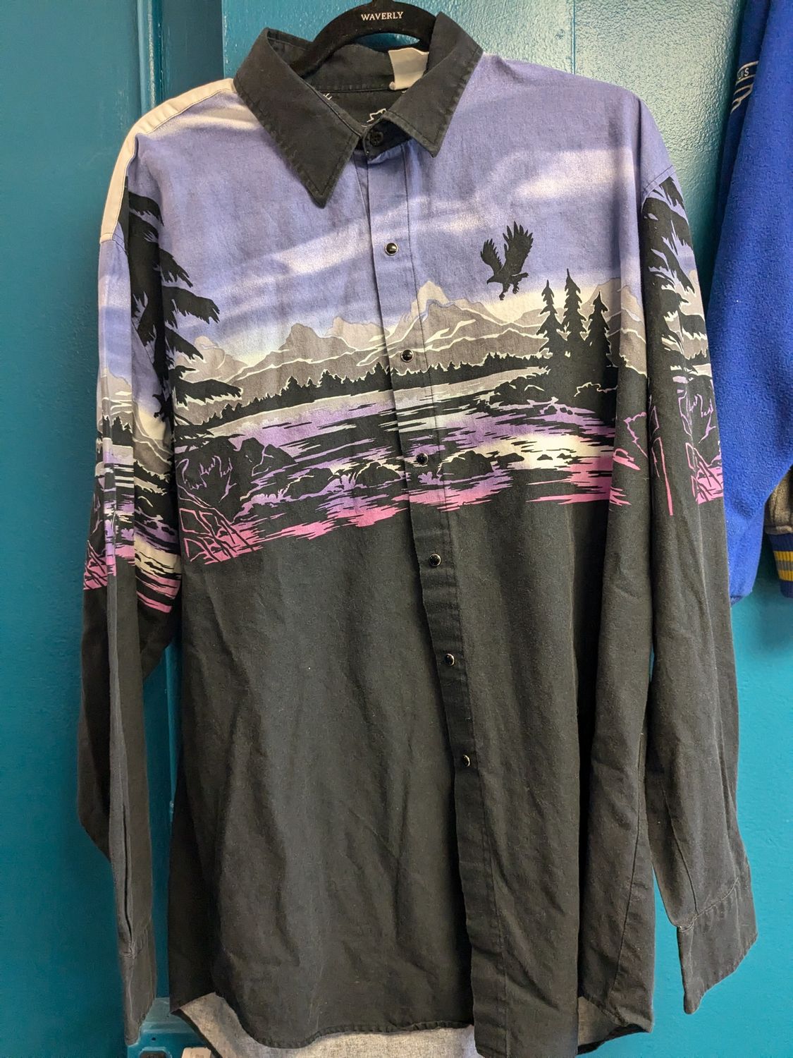 Roper - LS Button-Up  - Black,VTG - XL