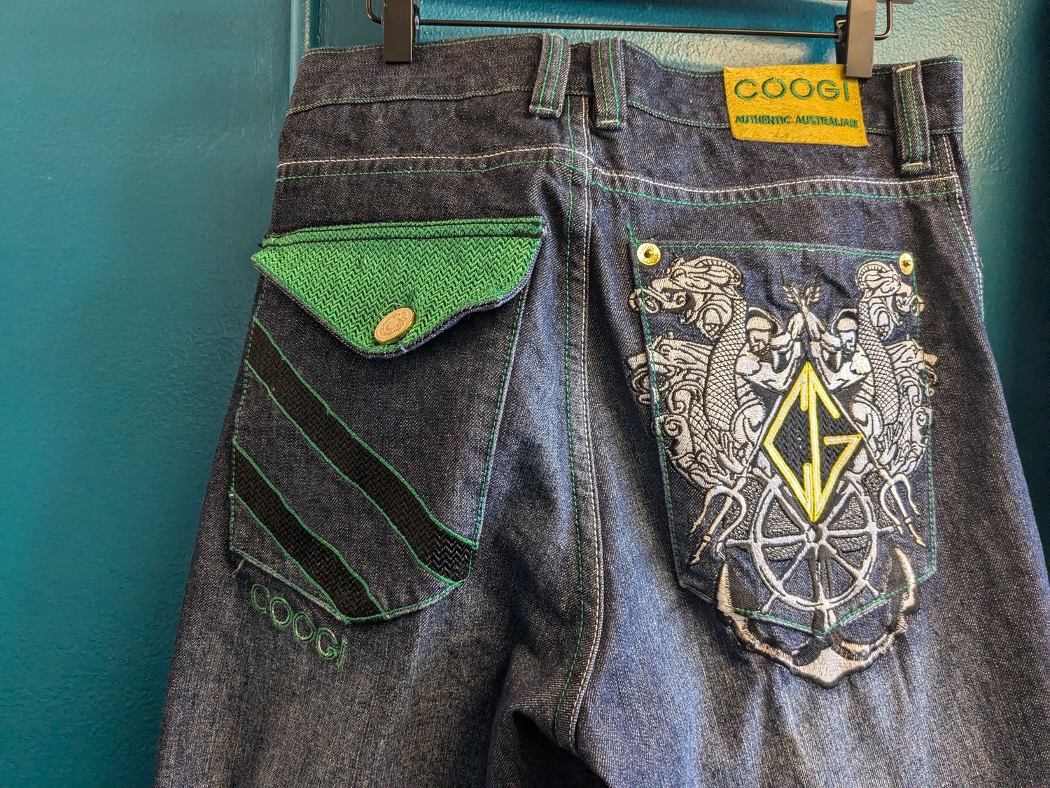 Coogi – Jeans (Green/Dragon pockets design ) - Blue - 32X33