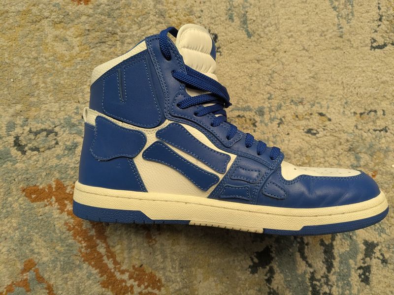 Amiri - Skel Top High Shoes - Blue - 9 (no box)