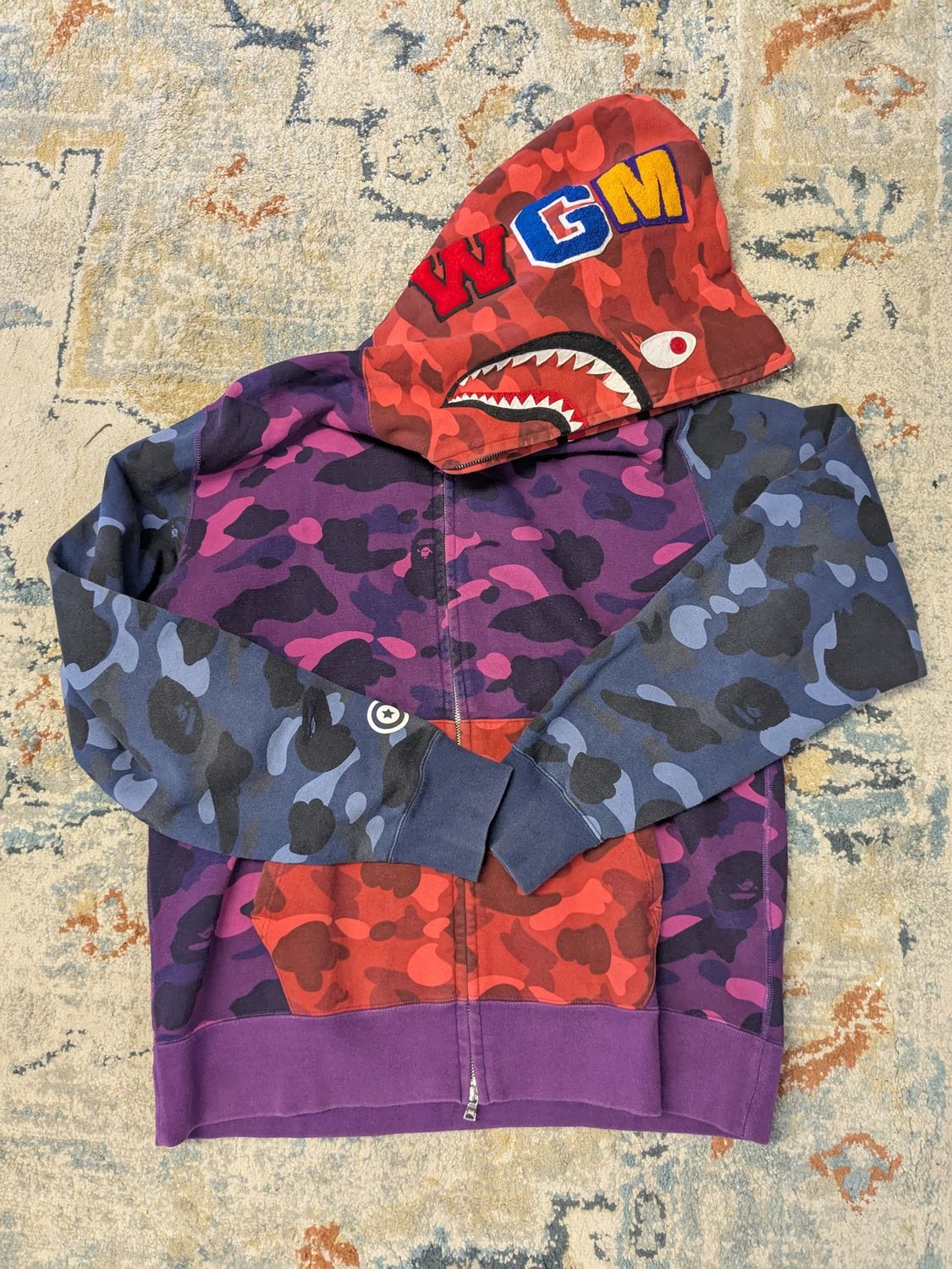 Bape Shark Hoodie – Red/Blue/Purple – 2XL