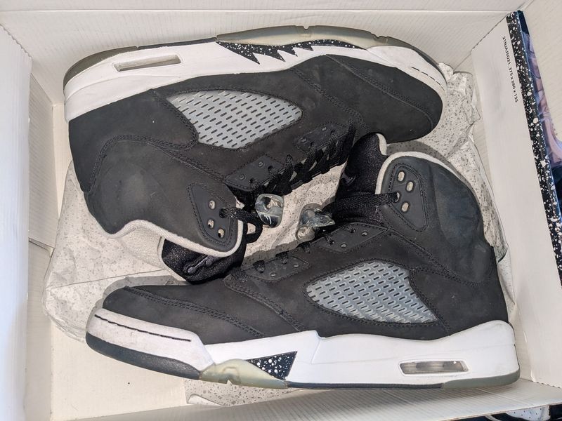Jordan 5 Oreo - Black/White (w/ box)- 13