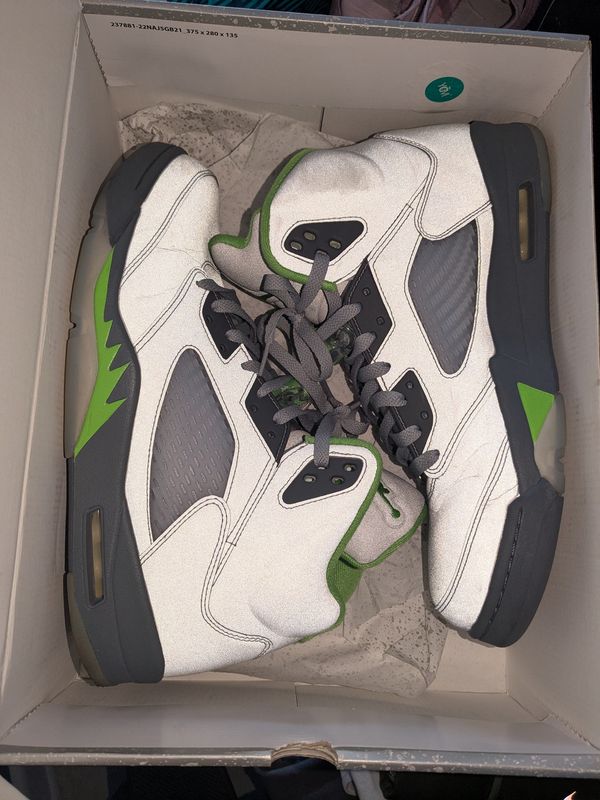 Jordan 5 Green Bean - Silver/Green - 13