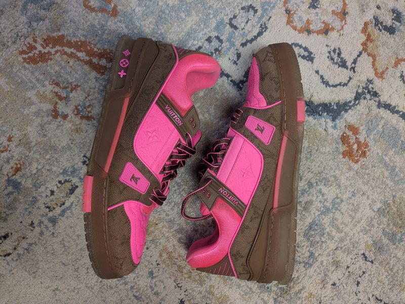LV Pink/Brown Trainers – 10.5 (no box)