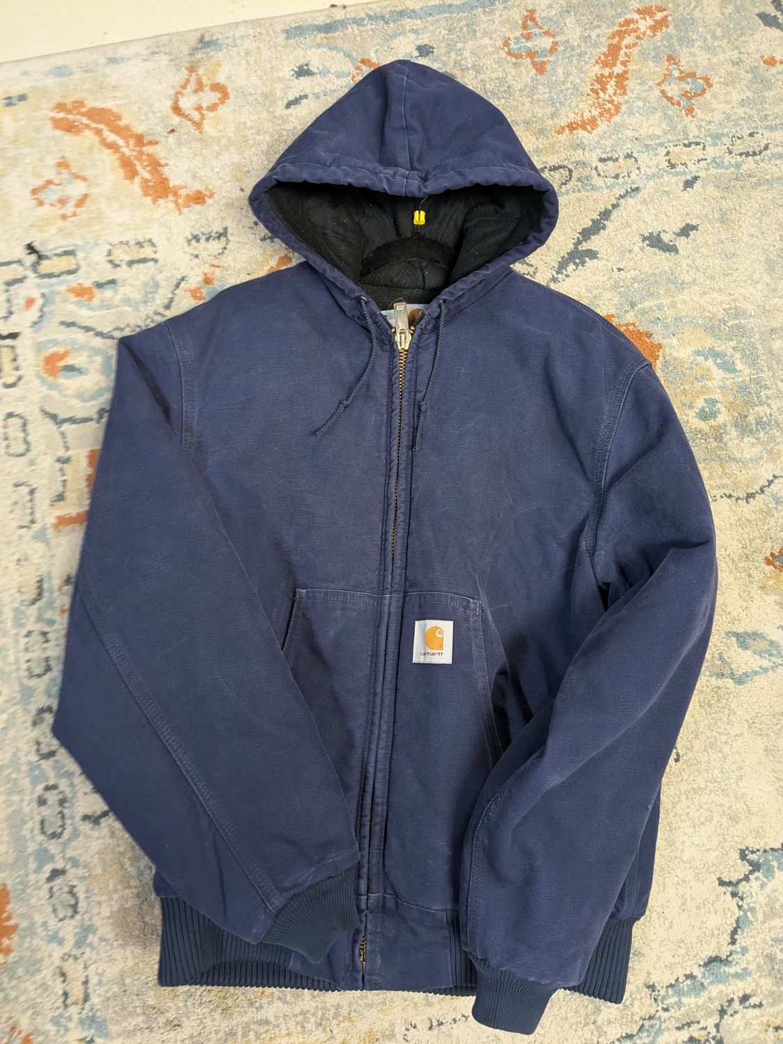 Carhartt Navy Hooded Jacket – M