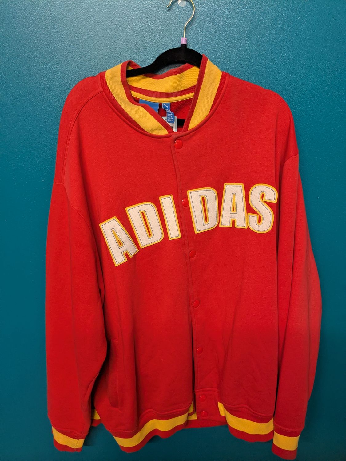 Adidas - VTG Varsity Jacket - Red - 4XL
