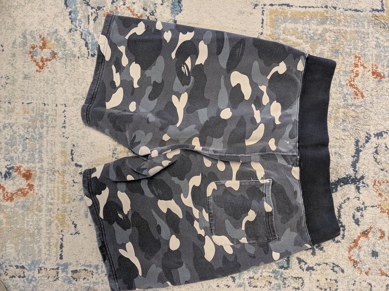 Bape Blue Camo Shorts - M