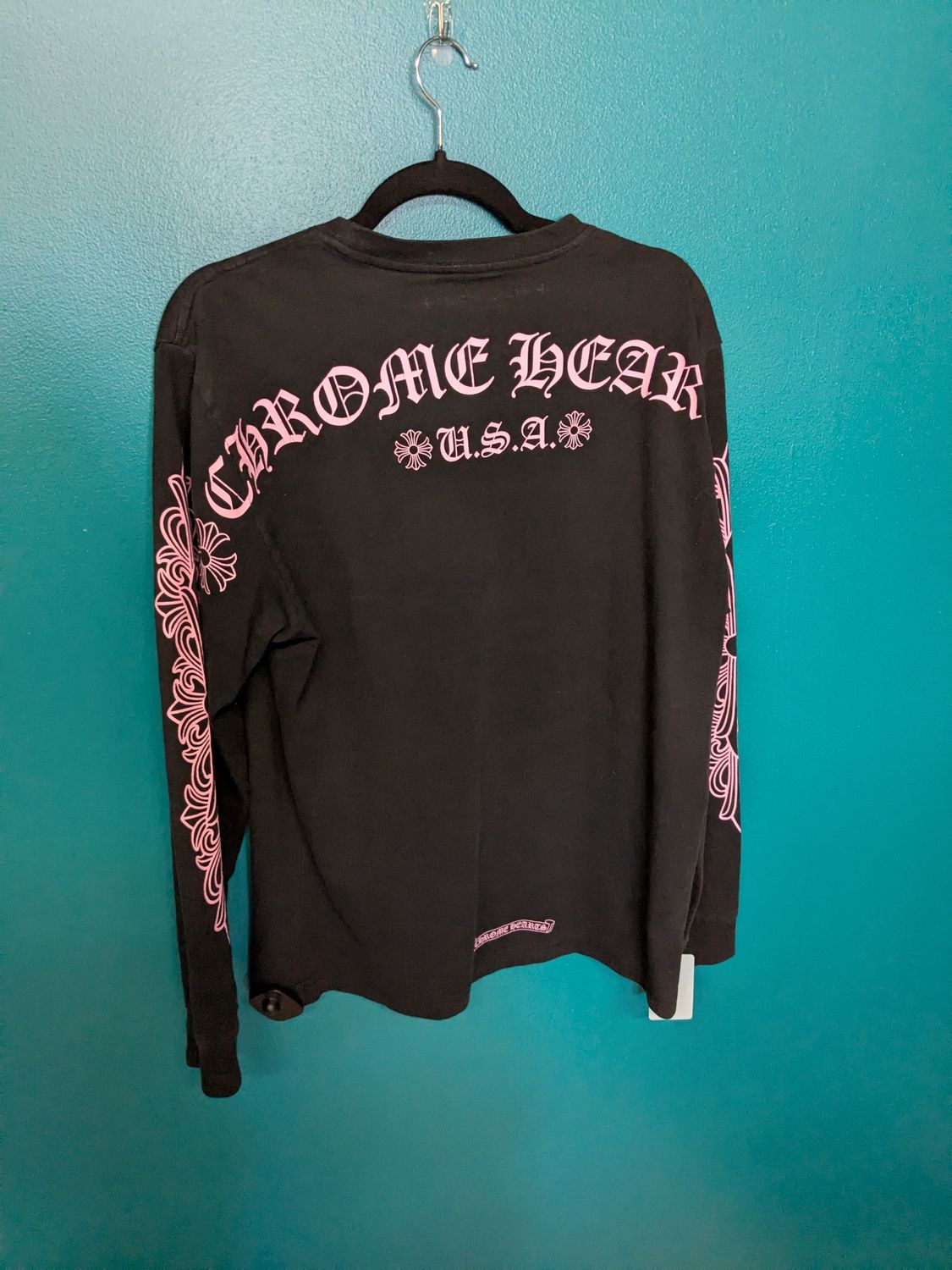 Chrome Hearts LS Matty Boy T-Shirt - Black/Pink